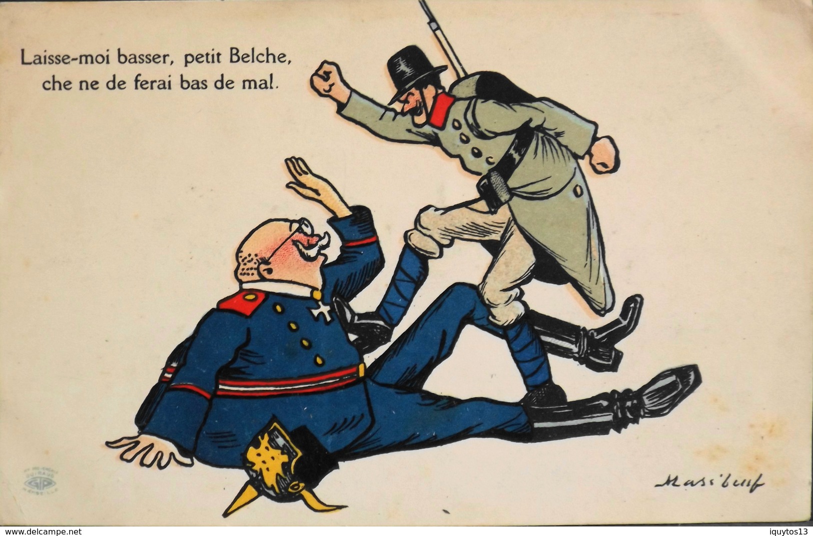 CPA - Illustrateur Mass'Beuf - Caricature Politique > Satiriques - Daté 1914 - TBE - Mass'Boeuf