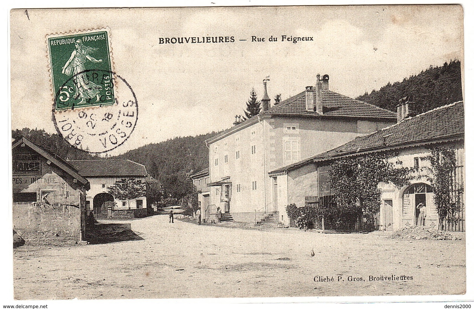 BROUVELIEURES (88) - Rue Du Feigneux - Ed. Cliché P. Gros, Brouvelieures - Brouvelieures