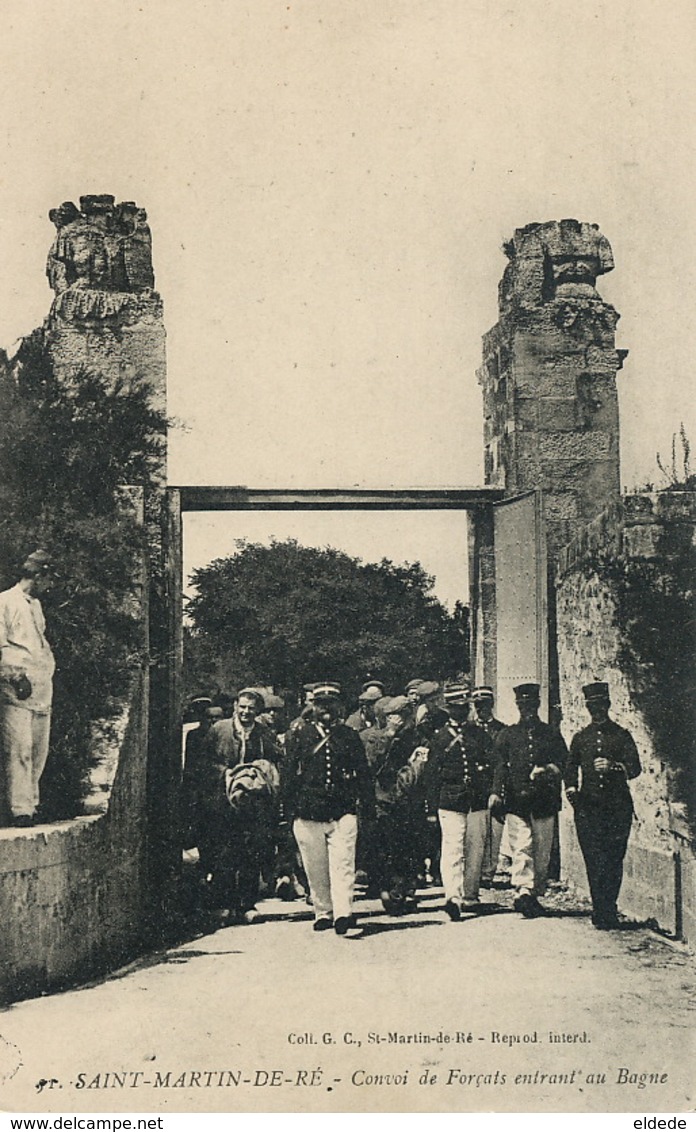 Bagne Saint Martin De Ré . Convoi De Forçats . Convicts . - Prison