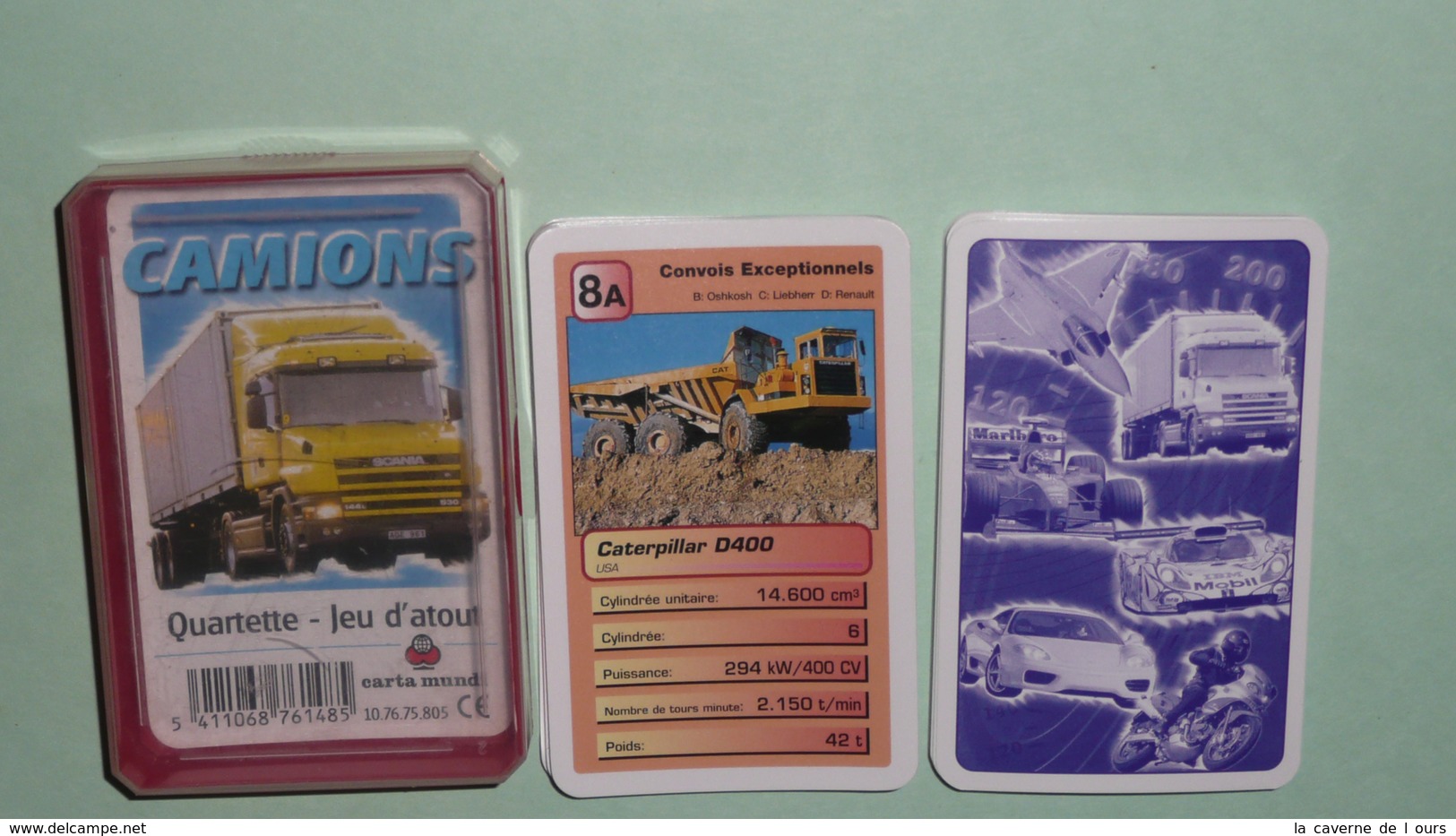 Rare Jeu De Cartes, Familles, Quartettes, Atouts D'atout, Camions Poids Lourds Internationnaux, Poid Lourd Truck Trucks - Autres & Non Classés