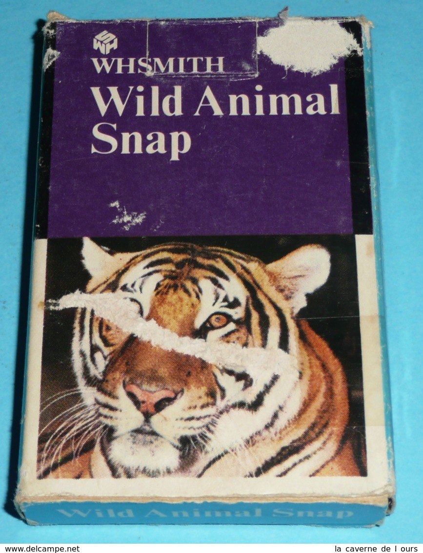 Rare Ancien Jeu Des Familles Wild Animal Snap, Animaux Tigre - Autres & Non Classés