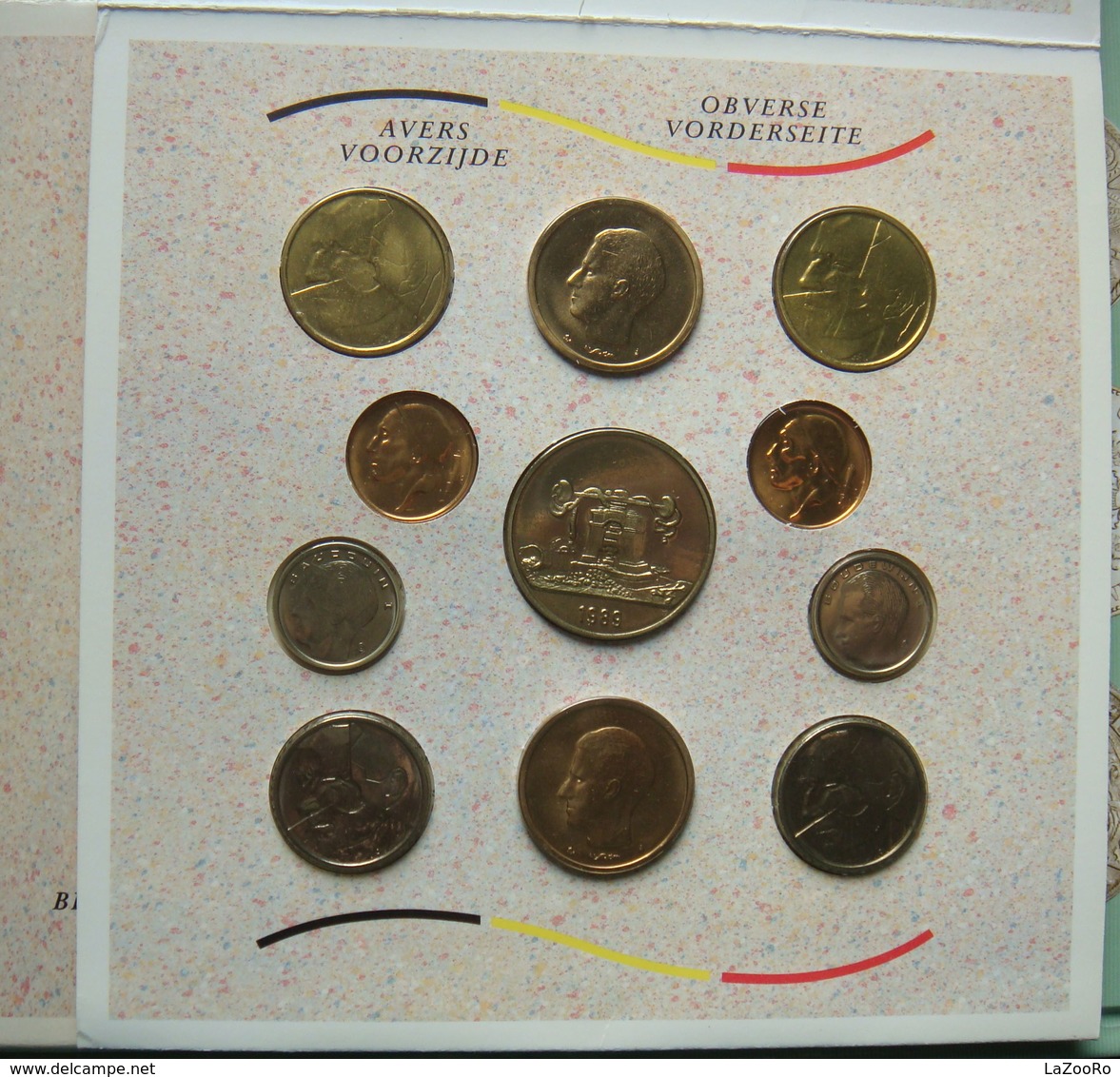 LaZooRo: Belgium FDC Set 1989 50 Centimes - 50 Francs 10 Coins Scarce UNC - FDC, BU, BE, Astucci E Ripiani