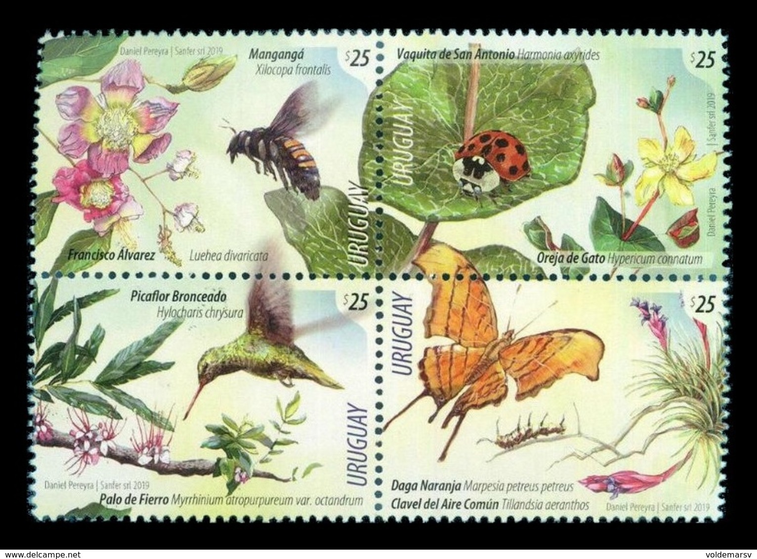 Uruguay 2019 Mih. 3731/34 Spring In Uruguay. Flora And Fauna. Flowers, Birds And Insects MNH ** - Uruguay