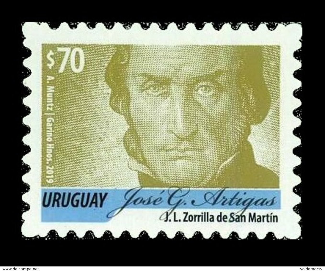 Uruguay 2019 Mih. 3695 Definitive Issue. Jose Gervasio Artigas MNH ** - Uruguay