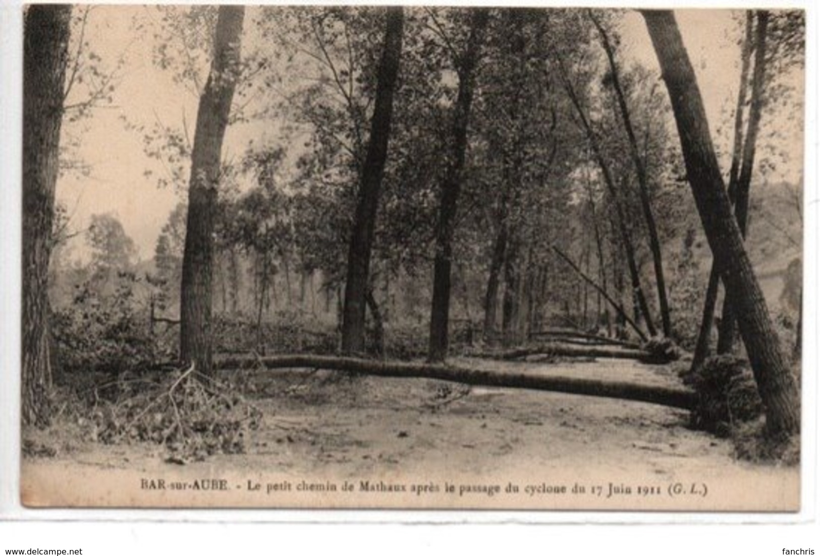 Bar-sur-Aube-Le Petit Chemin De Mathaux Après Le Passage Du Cyclone Du 17 Juin 1911 - Bar-sur-Aube