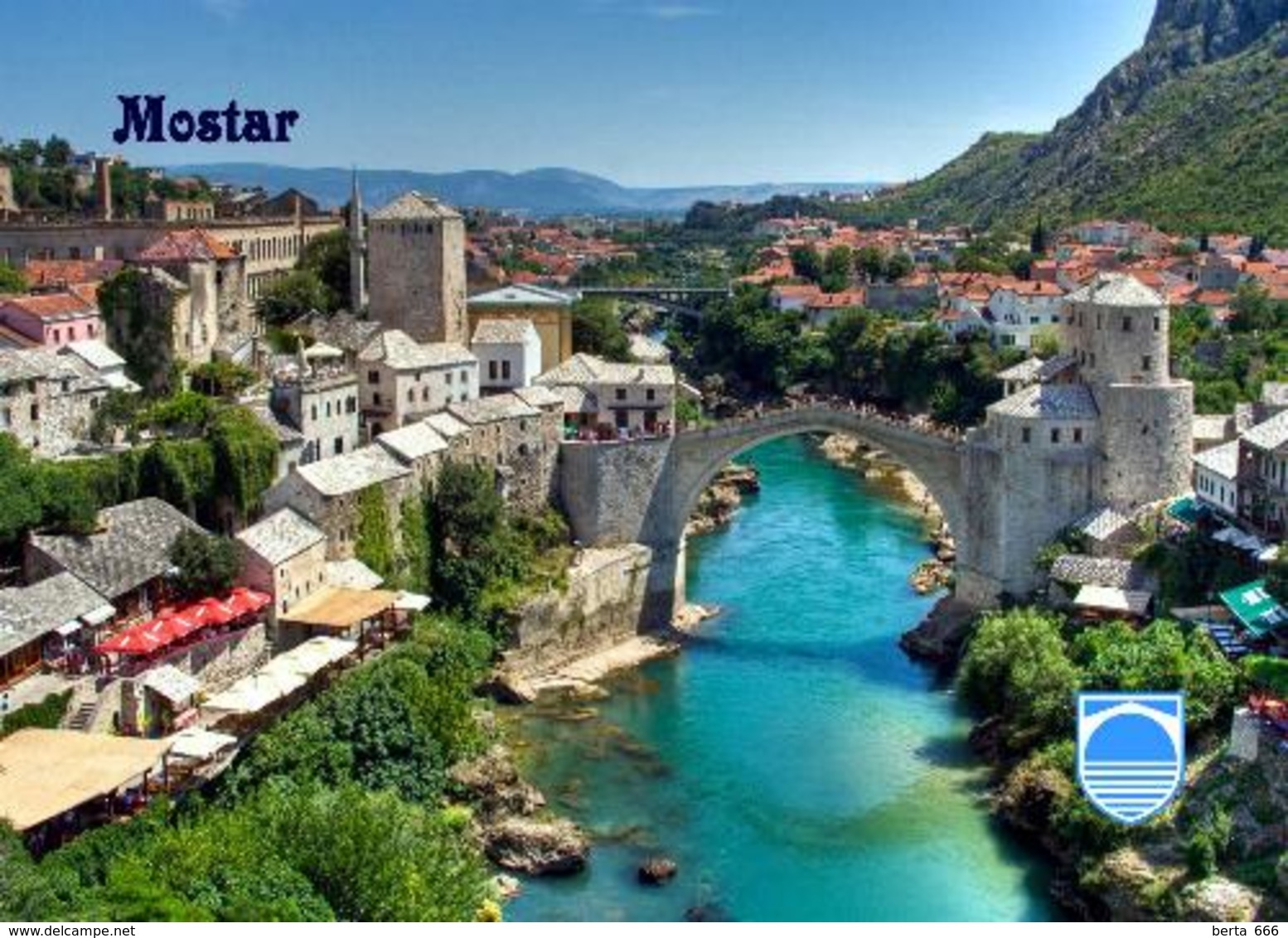Bosnia And Herzegovina Mostar Overview UNESCO New Postcard Bosnien Und Herzegowina AK - Bosnie-Herzegovine