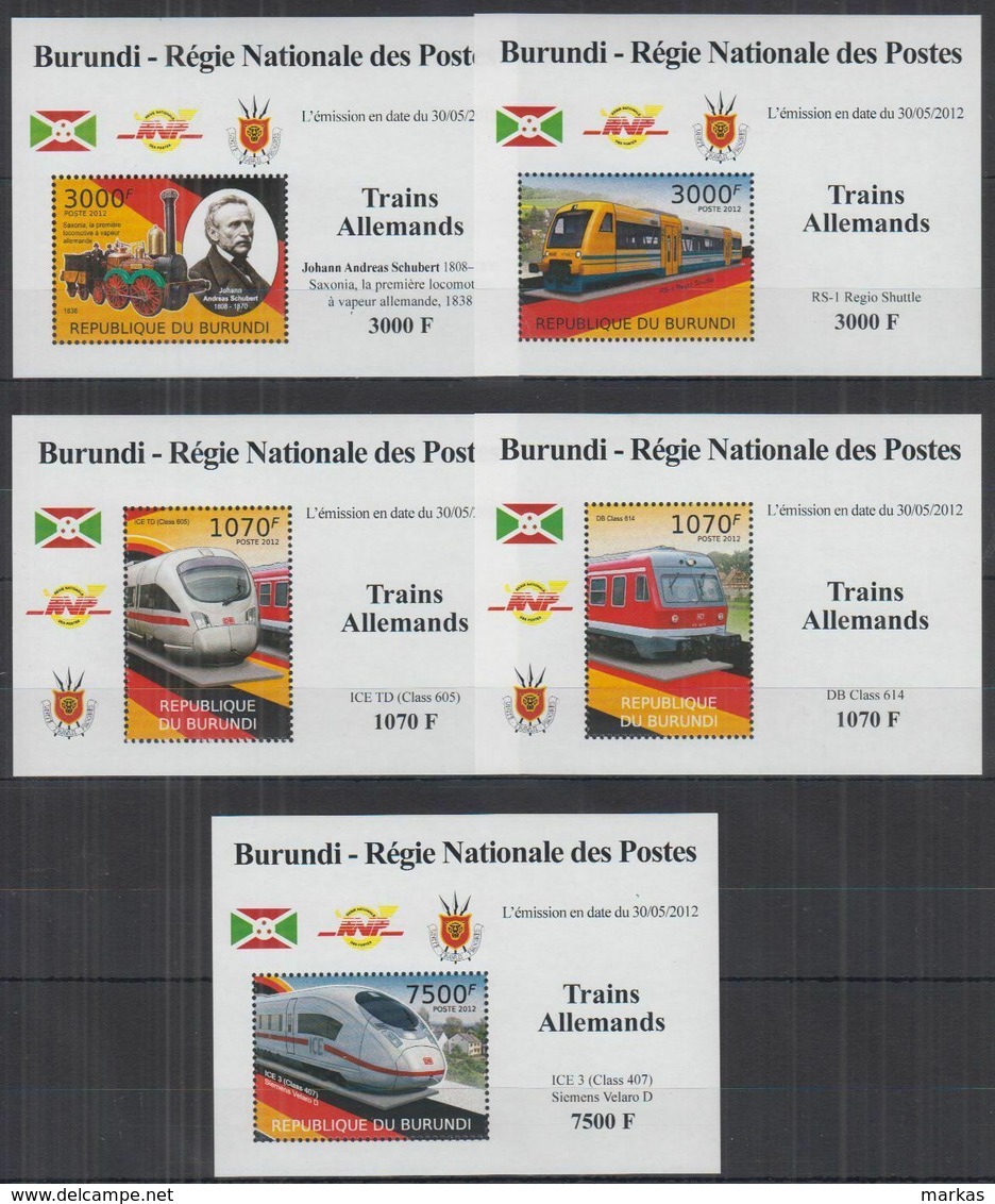 G748. Burundi - MNH - Transport - Trains - German - Deluxe - Sonstige & Ohne Zuordnung