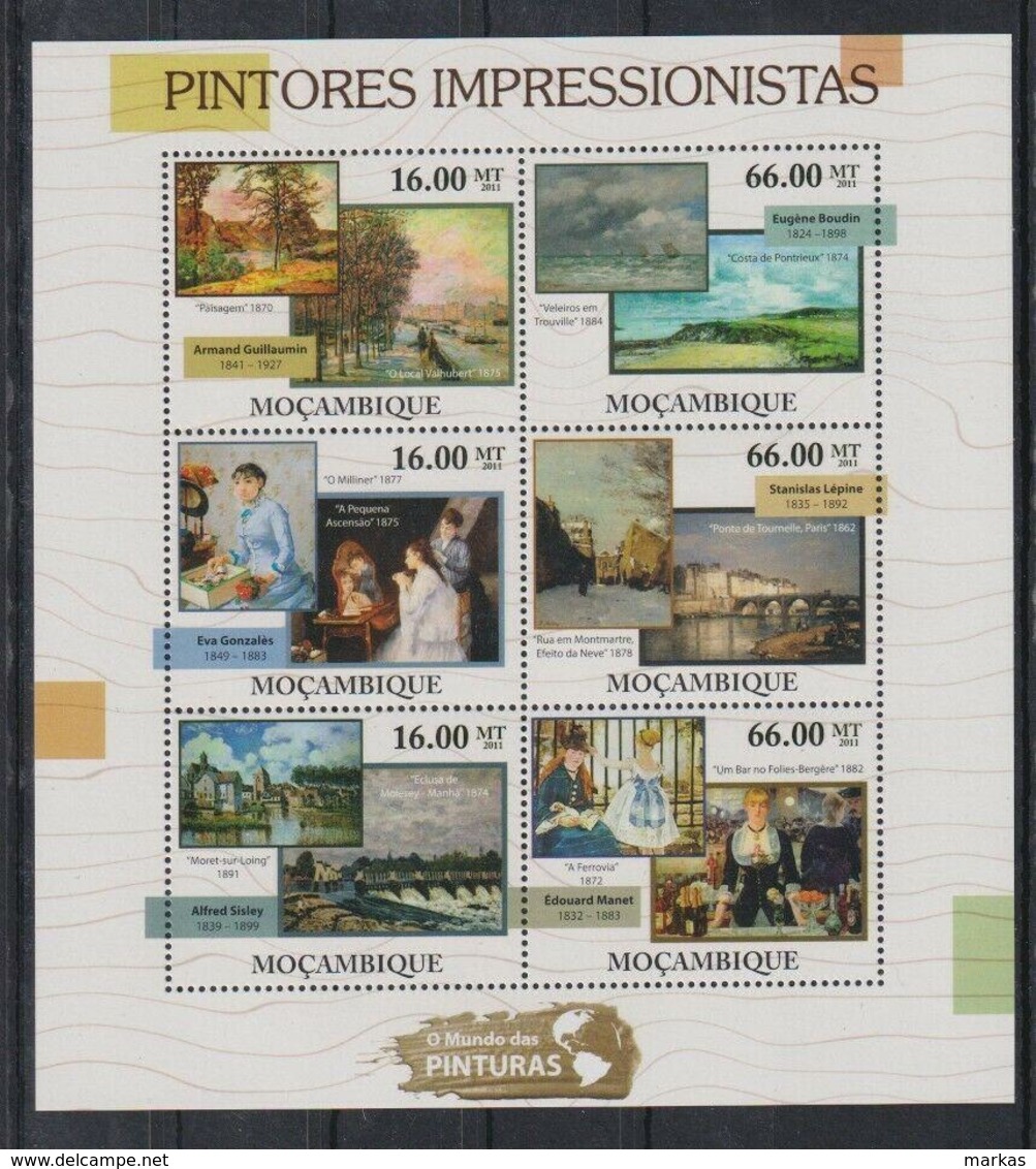Z747. Mozambique - MNH - 2011 - Art - Paintings - Impressionism - Sonstige & Ohne Zuordnung
