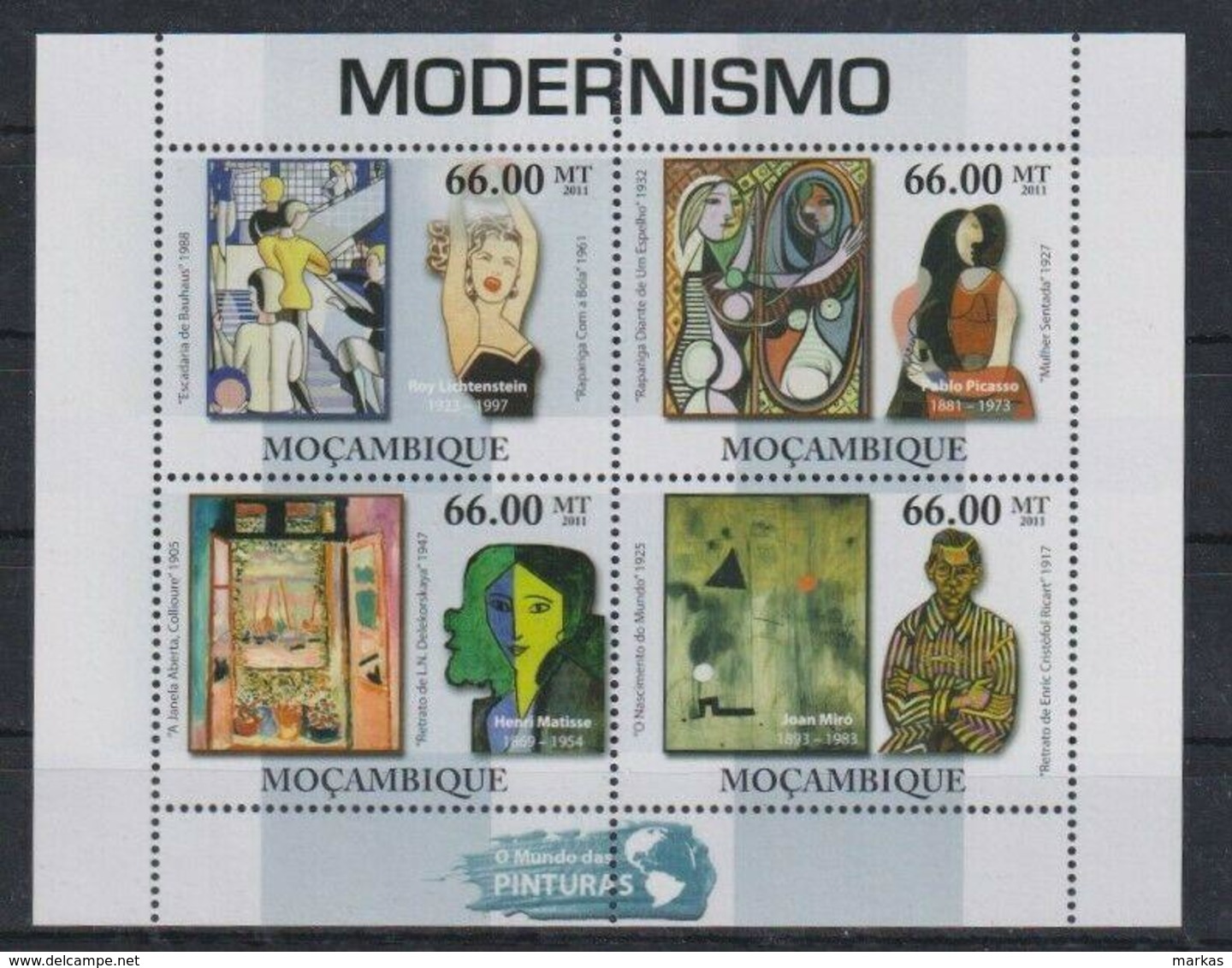 Z747. Mozambique - MNH - 2011 - Art - Paintings - Modernism - Sonstige & Ohne Zuordnung