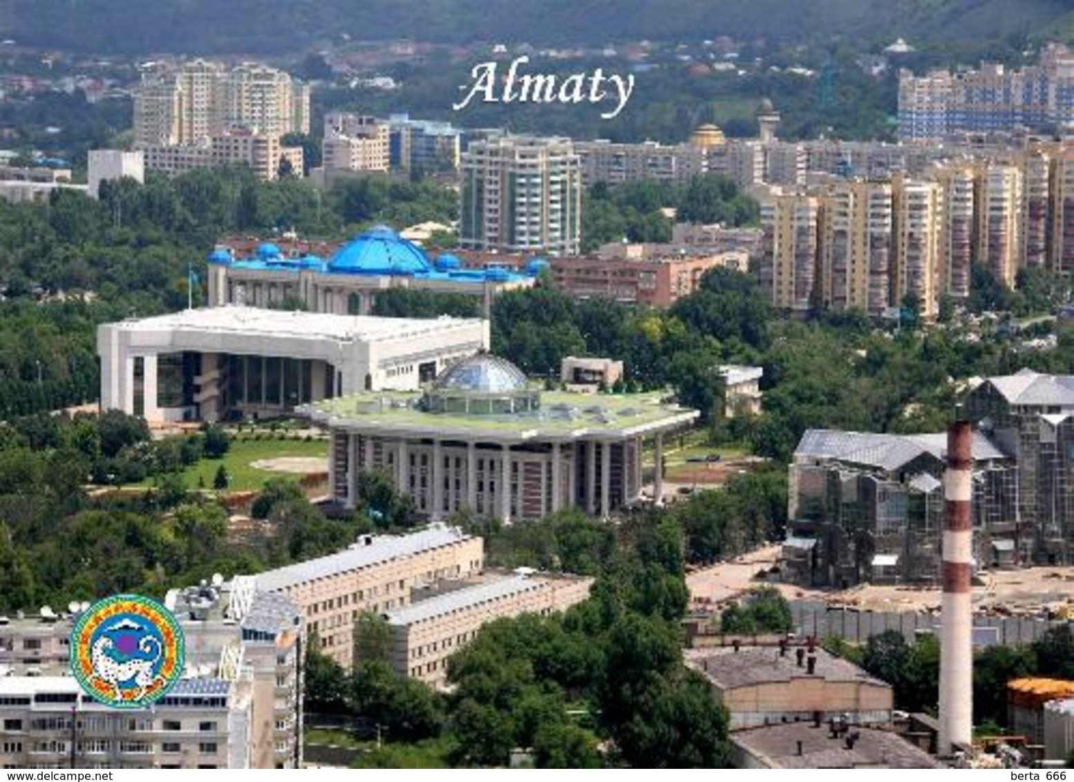 Kazakhstan Almaty Overview New Postcard Kasachstan AK - Kazachstan