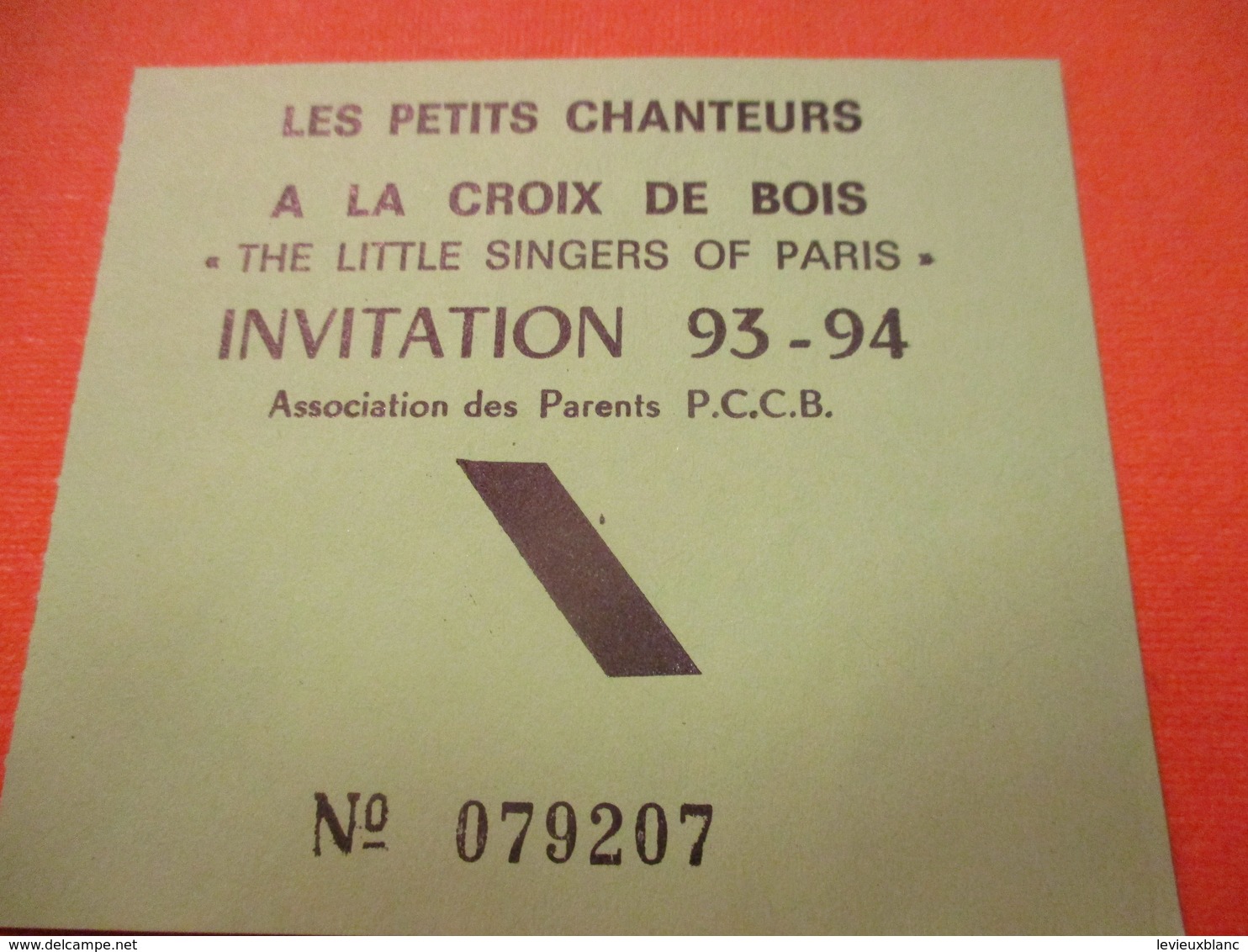 3 Tickets / Les Petits Chanteurs à La Croix De Bois / The Little Singers Of Paris / /1994 TCK198 - Tickets D'entrée