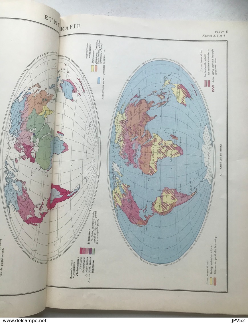 (64) Algemene Atlas - 1955 - Verzameling Roland - H35x25 - 36 Kaarten - Geografía