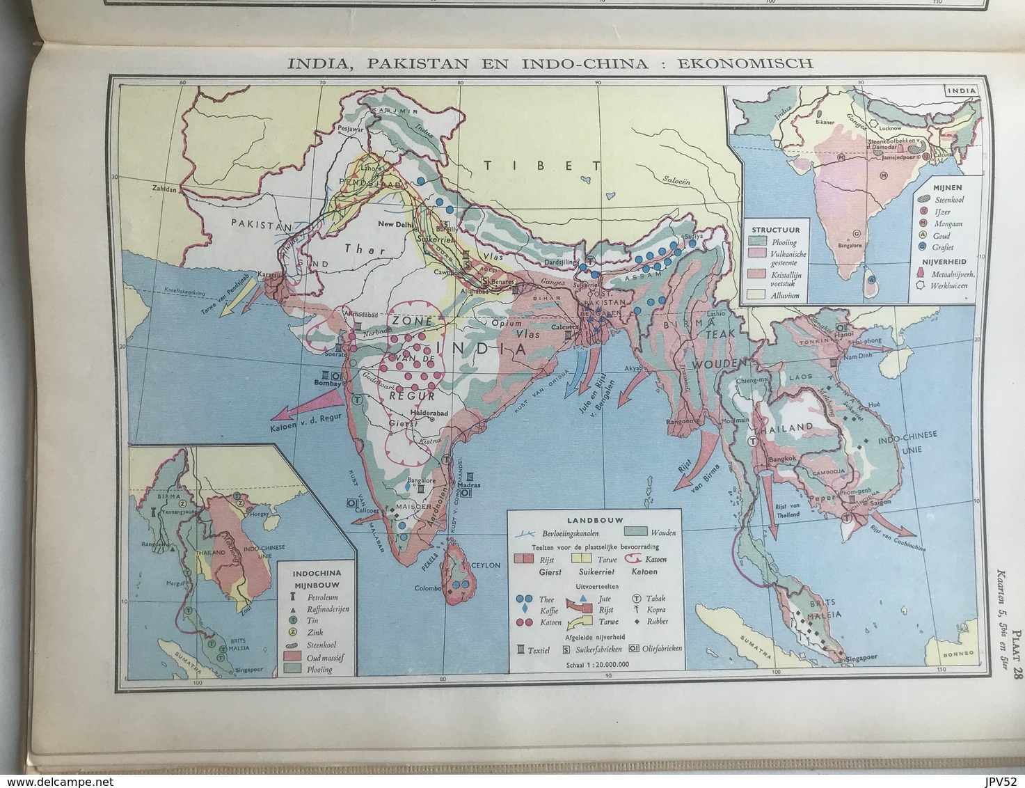 (64) Algemene Atlas - 1955 - Verzameling Roland - H35x25 - 36 Kaarten - Geographie