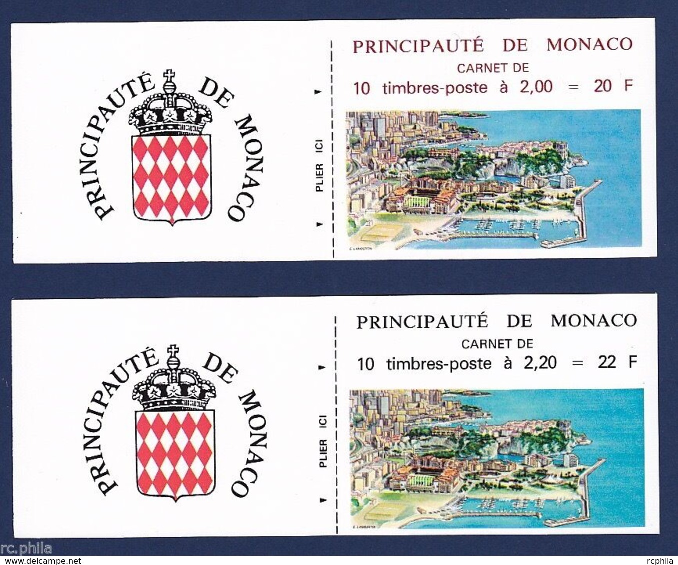 RC 15811 MONACO CARNETS N° 1 / 2 COTE 23€ LES 2 PREMIERS CARNETS DE MONACO NEUF ** MNH - Markenheftchen