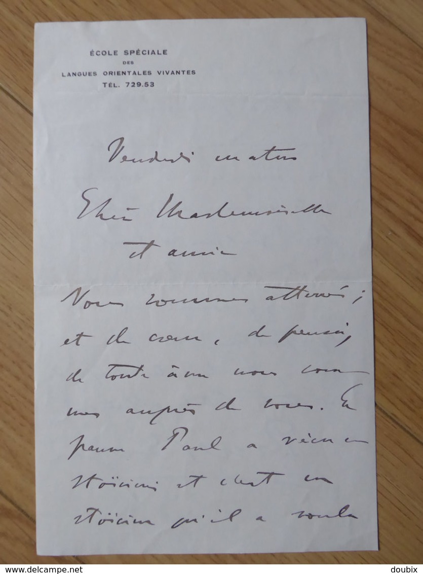 Paul BOYER (1864-1949) Directeur ECOLE LANGUES ORIENTALES. Russe. SLAVISTE. 3 X AUTOGRAPHE - Otros & Sin Clasificación