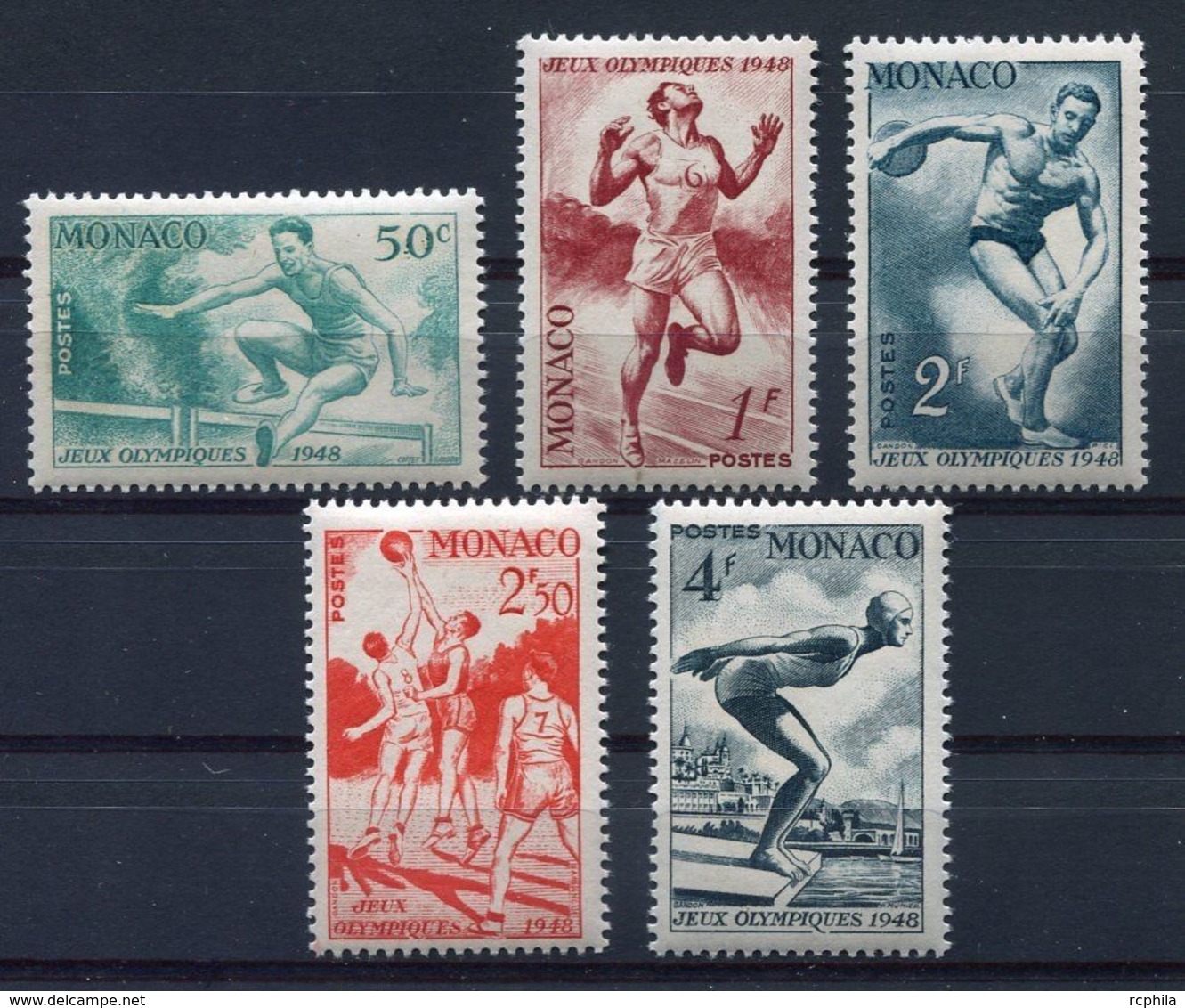 RC 15815 MONACO N° 319 / 323 COTE 12€ JEUX OLYMPIQUES DE LONDRES NEUF ** MNH - Verano 1948: Londres