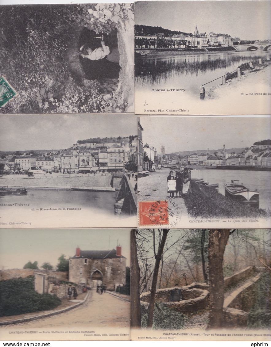 Château-Thierry (Aisne) - Lot Varié De 115 Cartes Postales Anciennes Petit Format - Chateau Thierry