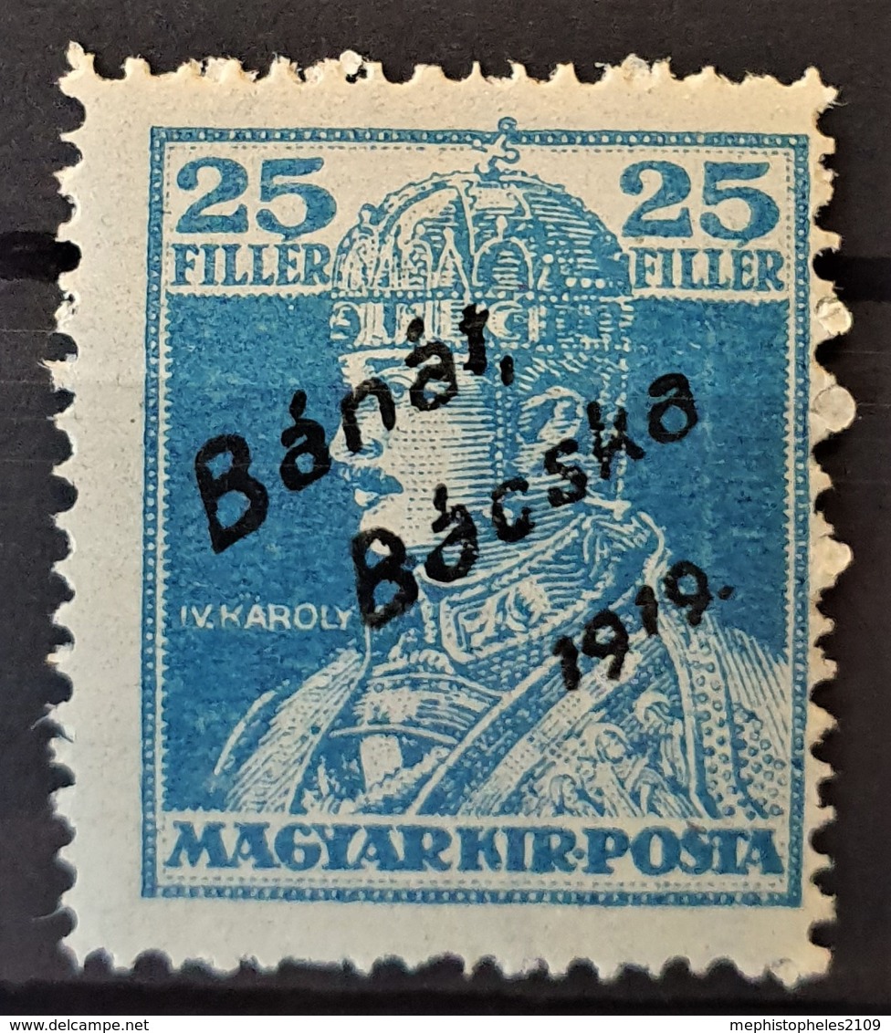 BANAT BACSKA 1919 - MLH - Sc# 10N19 - 25f - Banat-Bacska
