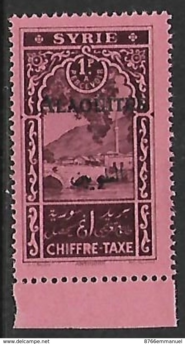 ALAOUITES TAXE N°7a N**  Surcharge Noire - Unused Stamps