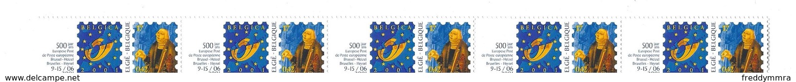 Belgique: R99  - Bande De 5  Avec N° ** - Coil Stamps
