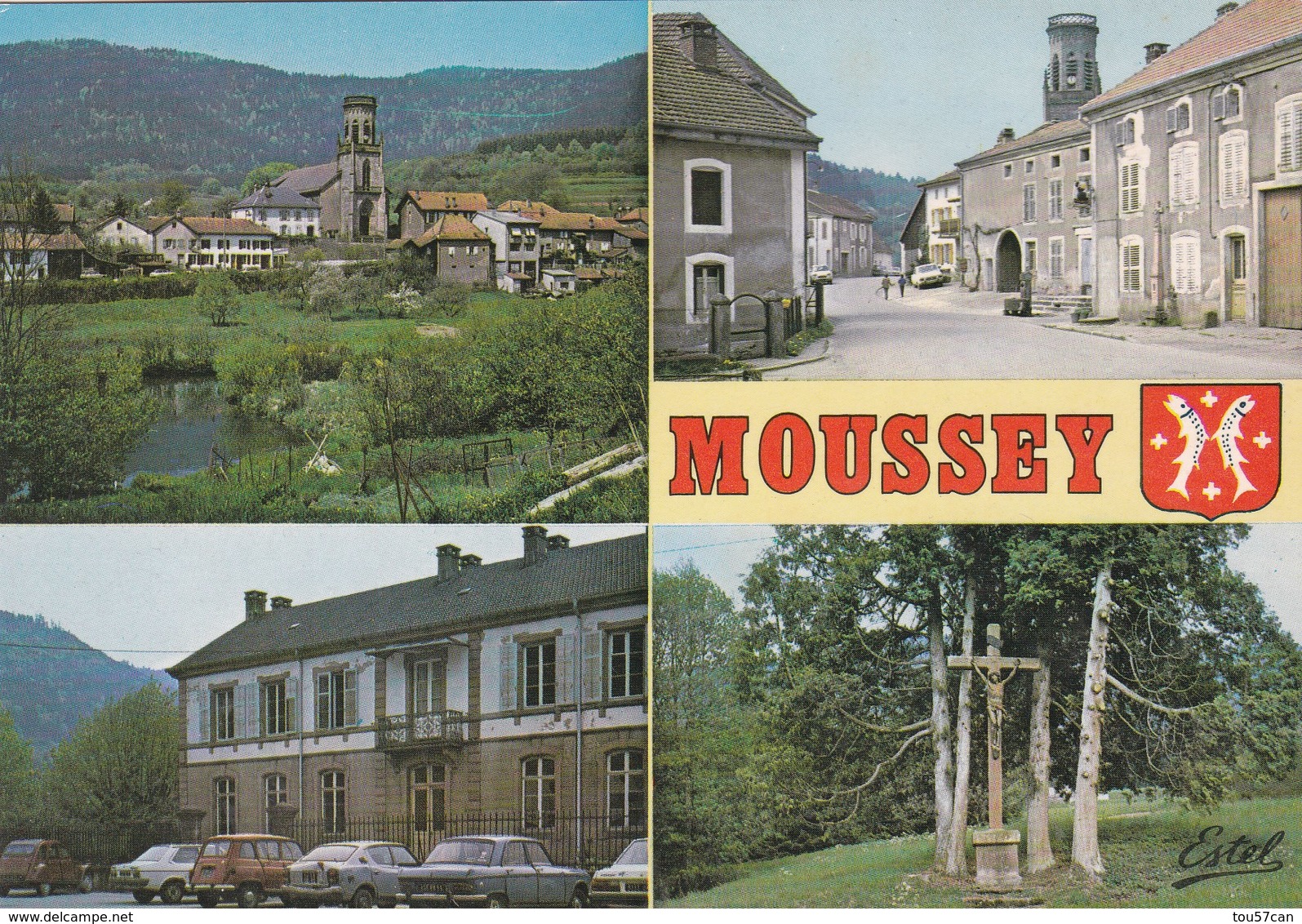 MOUSSEY - VOSGES - (88) - CPSM MULTIVUES - VIEILLES AUTOS. - Moussey