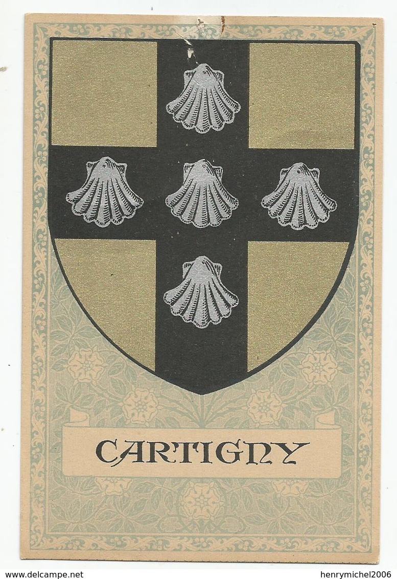 Cpa Suisse Genève Blason Cartigny Coquilles St Jacques Ed Fred De Siebenthal - Cartigny