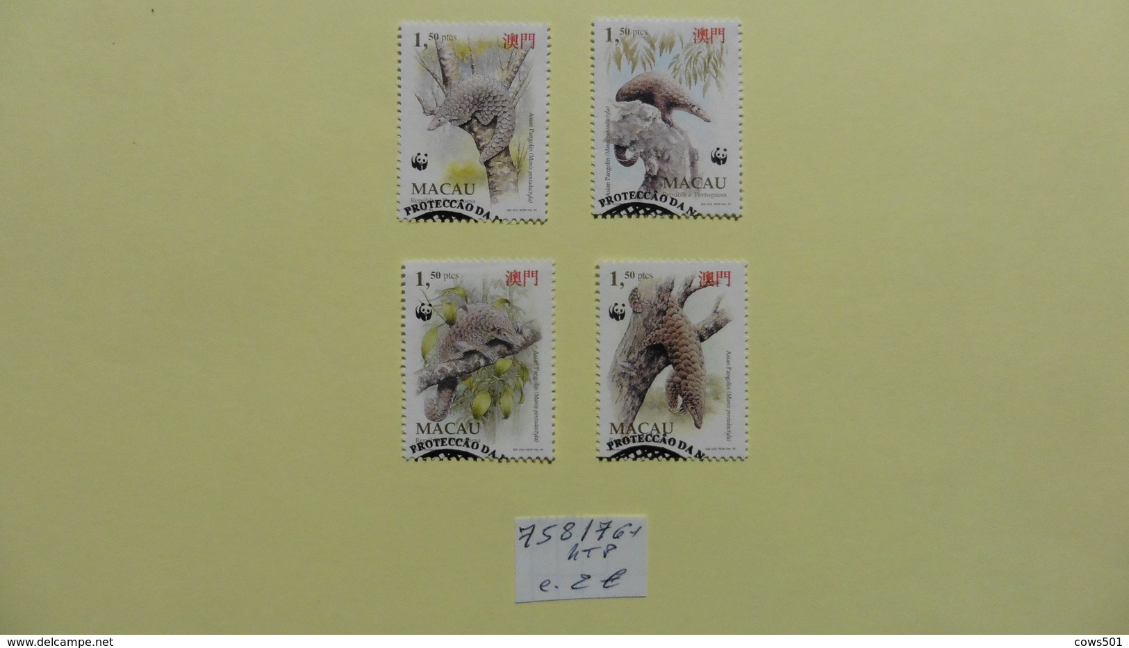 Asie > Macao > 4 Timbres Oblitérés N° 758 à 761 - Lots & Serien