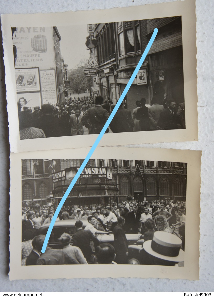Photox10 LIEGE GENDARME Gendarmerie Rijkswacht Manifestation 1950 Grève Affaire Royale ? - Lieux