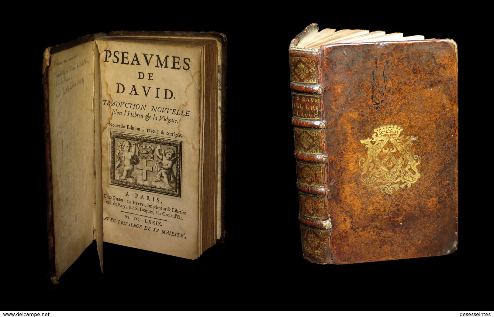 [THEOLOGIE PSAUTIER Reliure Aux Armes] Pseaumes [Psaumes] De David. 1679. - Ante 18imo Secolo