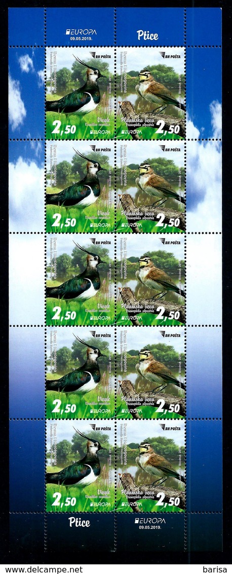 Bosnia And Herzegovina 2019: Europa - Natinal Birds, Mini Sheet MNH** - 2019