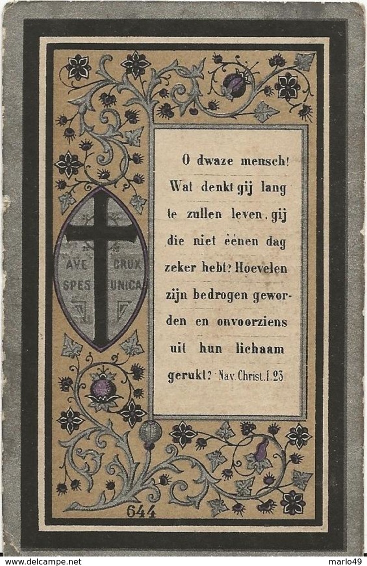 DP. MARIE COUQUE ° OOST-EECLOO 1837 - + ERTVELDE 1894 - Religion & Esotérisme