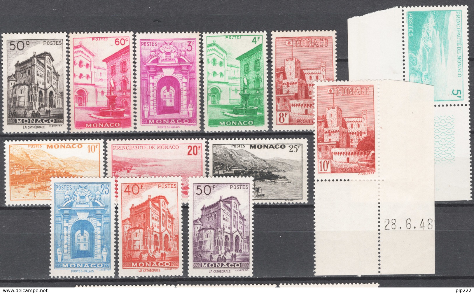 Monaco 1948 Unif.307/13C **/MNH VF/F - Ungebraucht