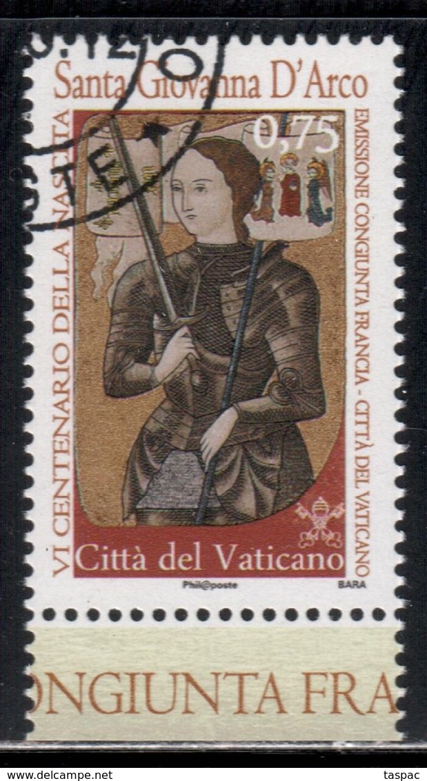 Vatican 2012 Mi# 1737 Used - 6th Centenary Of The Birth Of Joan Of Arc - Oblitérés