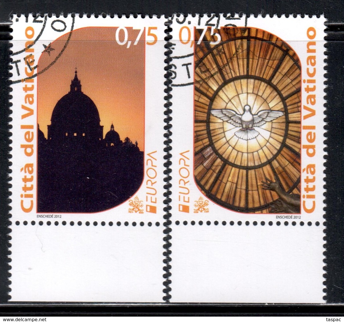 Vatican 2012 Mi# 1740-1741 Used - Europe - Usati