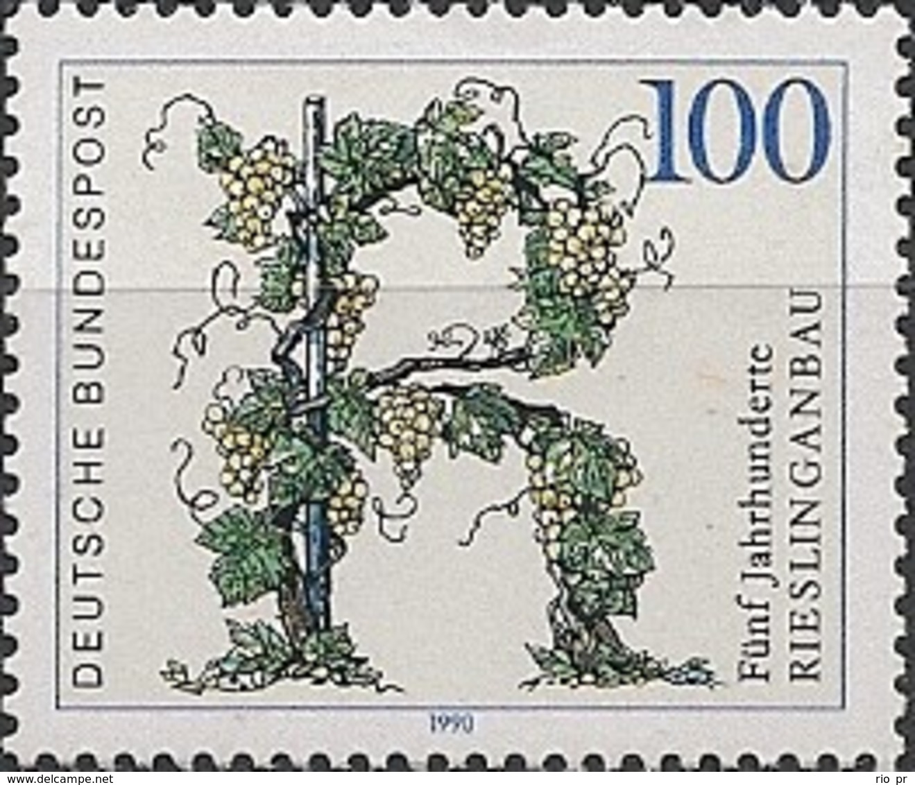 WEST GERMANY (BRD) - RIESLING VINEYARDS, 500th ANNIVERSARY 1990 - MNH - Vins & Alcools