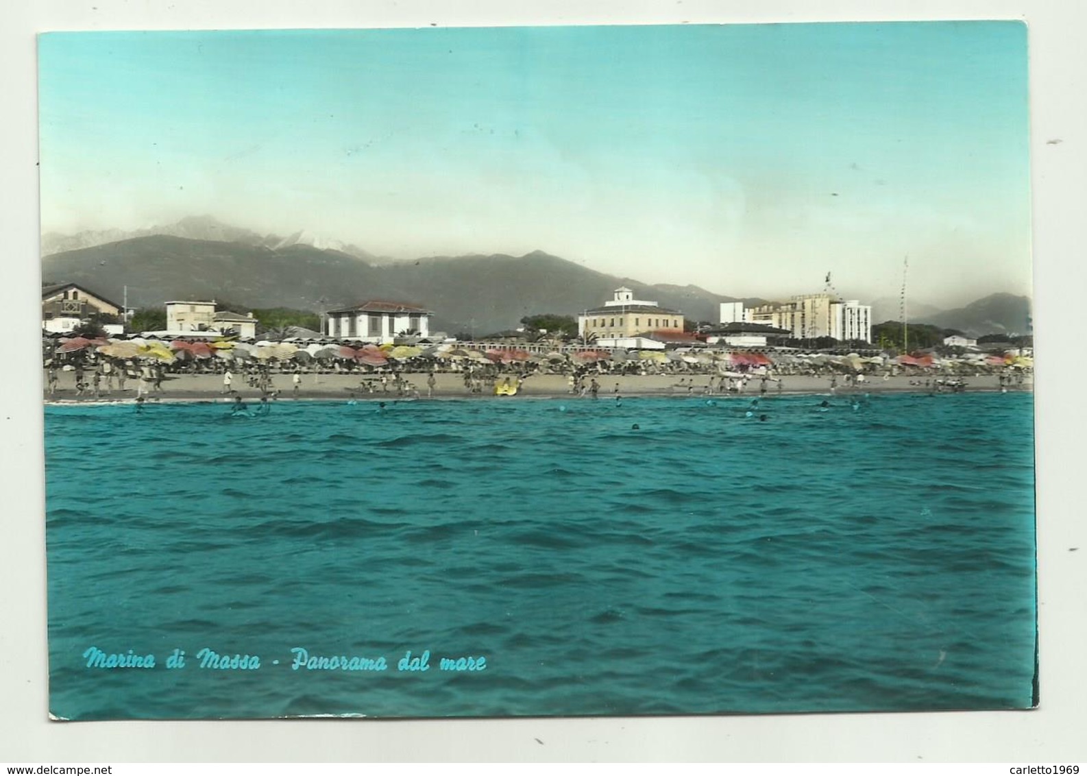 MARINA DI MASSA - PANORAMA DAL MARE - VIAGGIATA  FG - Carrara