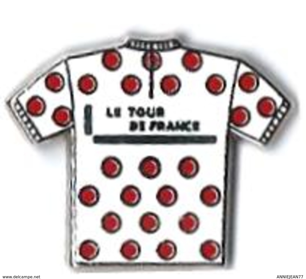 AB - T17 - TOUR DE FRANCE - MAILLOT BLANC A POIS ROUGES - Verso :  ARTHUS BERTRAND - Arthus Bertrand