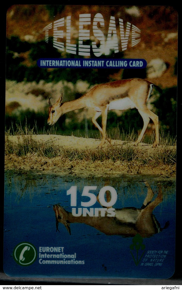 ISRAEL  1996 PRIVATE PHONECARD TELESAVE ANIMALS USED VF!! - Israel