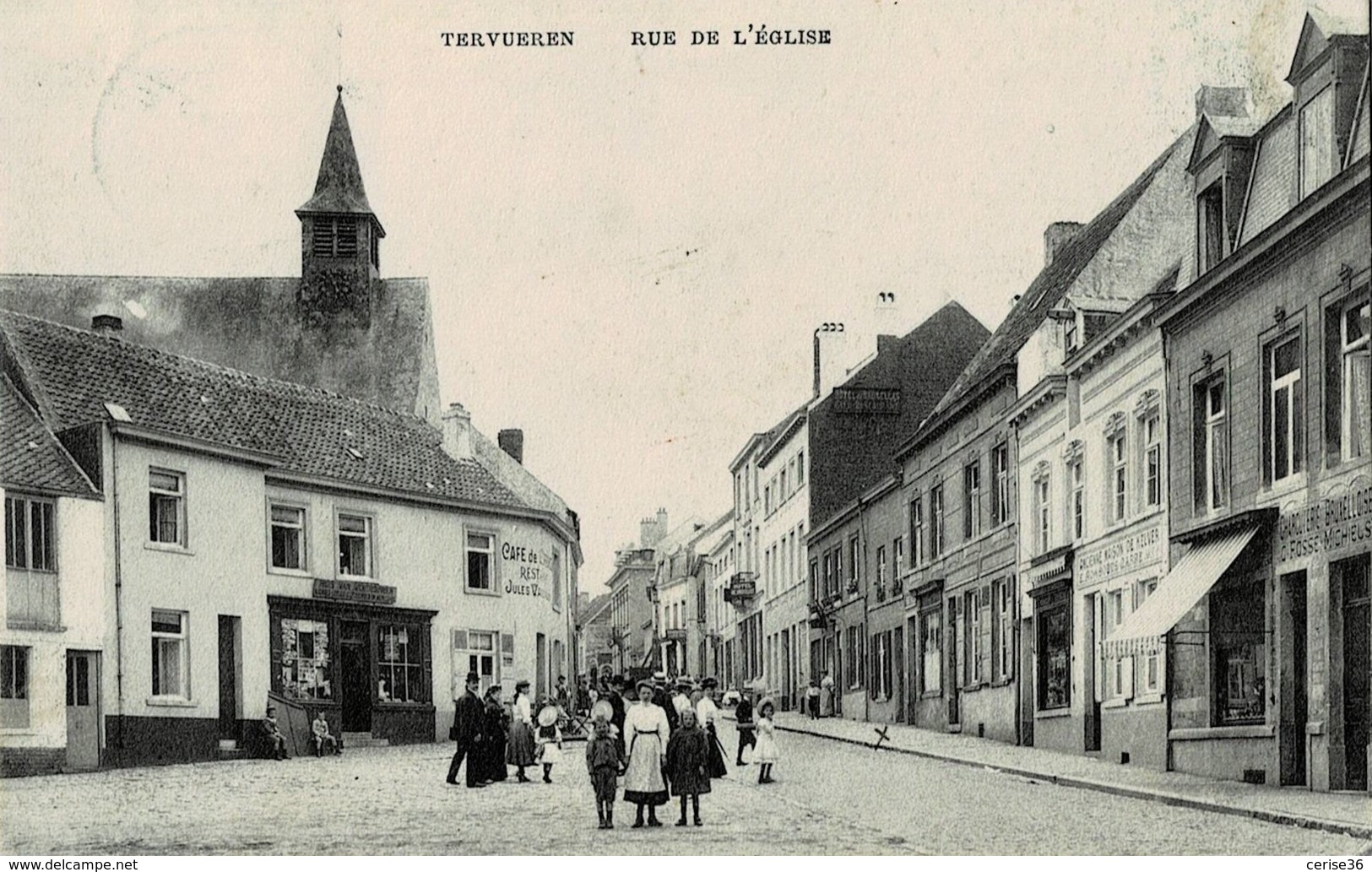 Tervueren Rue De L'Eglise Circulée En 1908 - Tervuren