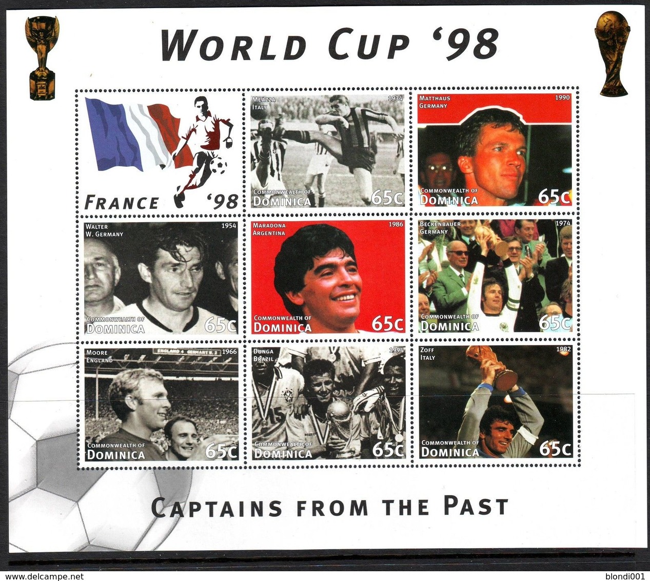 Soccer World Cup 1998 - DOMINICA - Sheet MNH** - 1998 – France