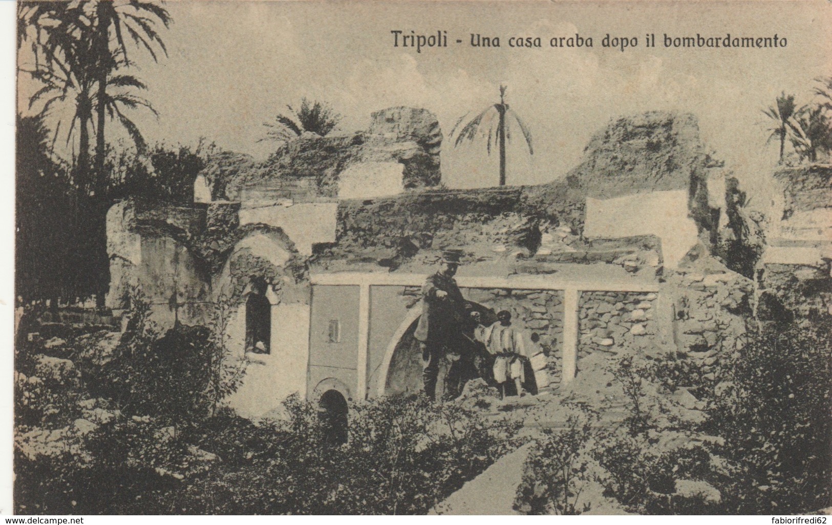 CARTOLINA VIAGGIATA 1933 TRIPOLI LIBIA COLONIE (NO BOLLO) ITALIANE (TY626 - Libia