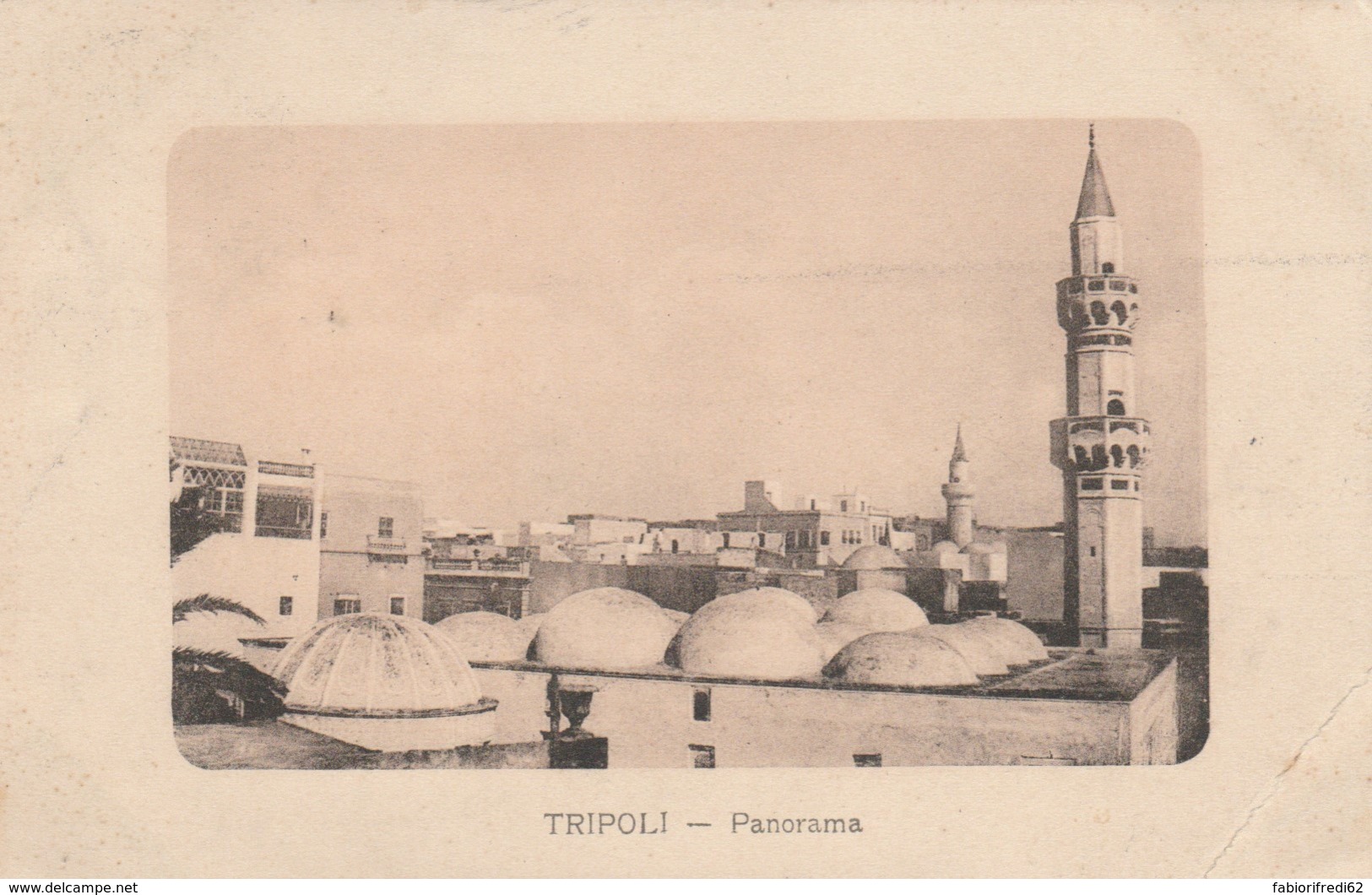 CARTOLINA VIAGGIATA PRIMI 900 TRIPOLI LIBIA COLONIE -POSTA MILITARE (TY635 - Libya