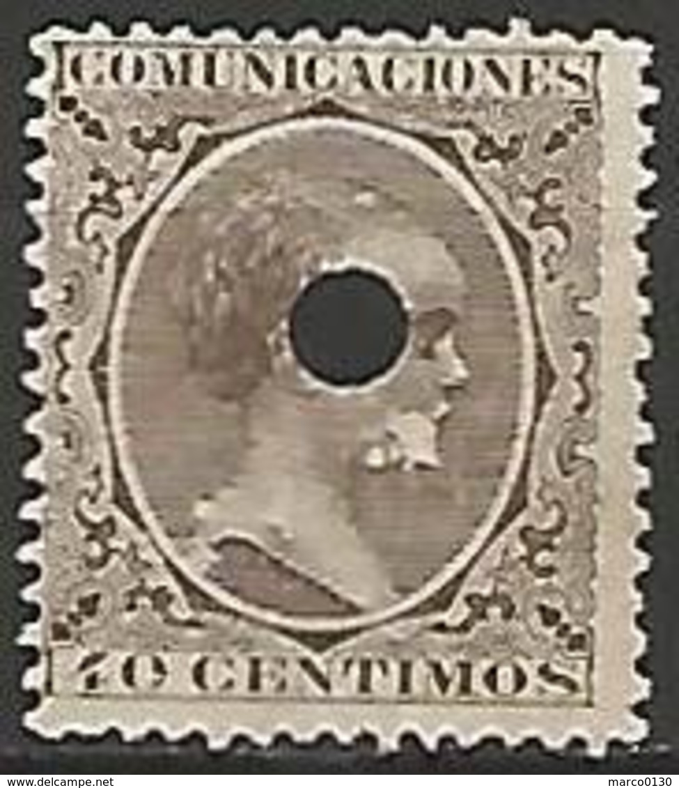 ESPAGNE / ROYAUME ALPHONSE XII N° 206 NEUF Sans Gomme  Perce D'un Cercle - Neufs