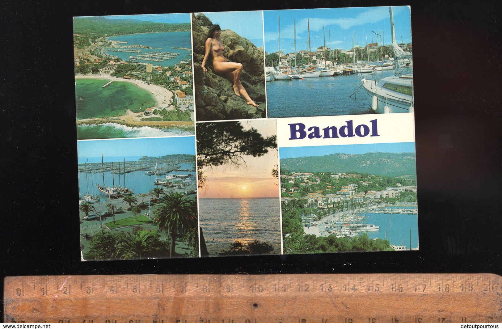 BANDOL Var 83 : Multivues Port Femme  Seins Nus Nue Nudiste Nude Breast Woman - Bandol