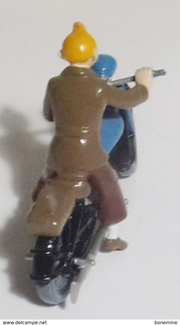 Tintin Dupond Dupont Moto Figurine Pixi  460/2500 - Statuette In Metallo