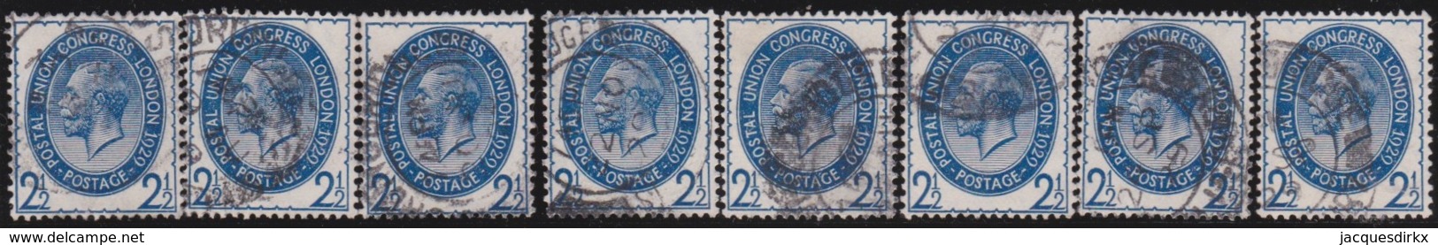 Great Britain       .   Yvert    .   182  8x       .       O      .       Cancelled .   /   .   Gebruikt - Gebraucht