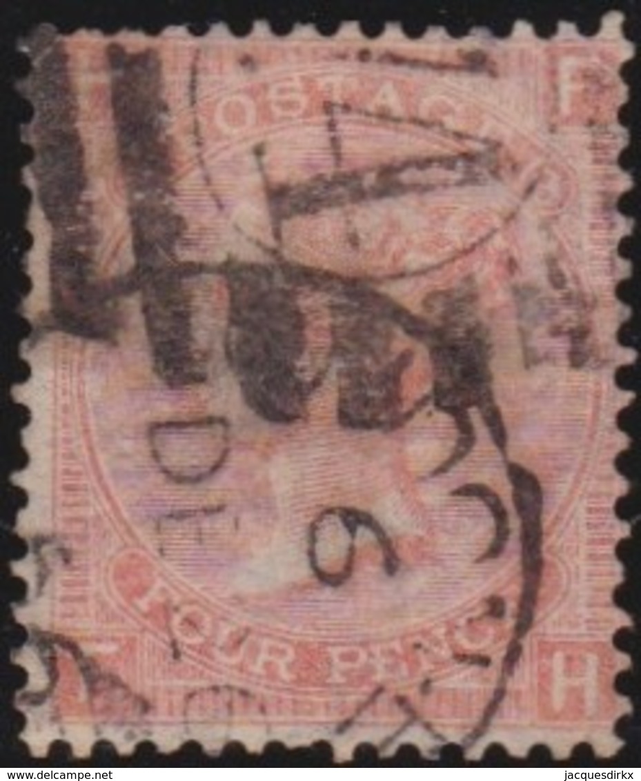 Great Britain   .   Yvert  .   32  (1865)  . Grande Jarretiere  .     O    .    Cancelled .   /   .   Gebruikt - Used Stamps