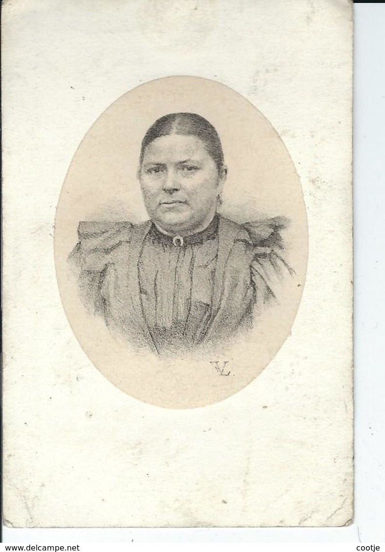 Maria Janssens  Echt Vitalis Van Coppenolle  O Mater 1849 + Volkegem 1898 - Images Religieuses