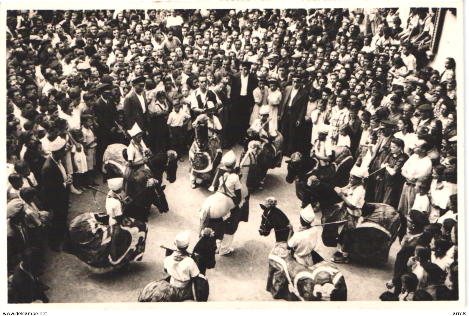 ES VILAFRANCA DE PENEDES - Carte Photo - Baile De Los Caballitos - Cavallets - Cavaliers - Geants - Animée - Belle - Carnaval