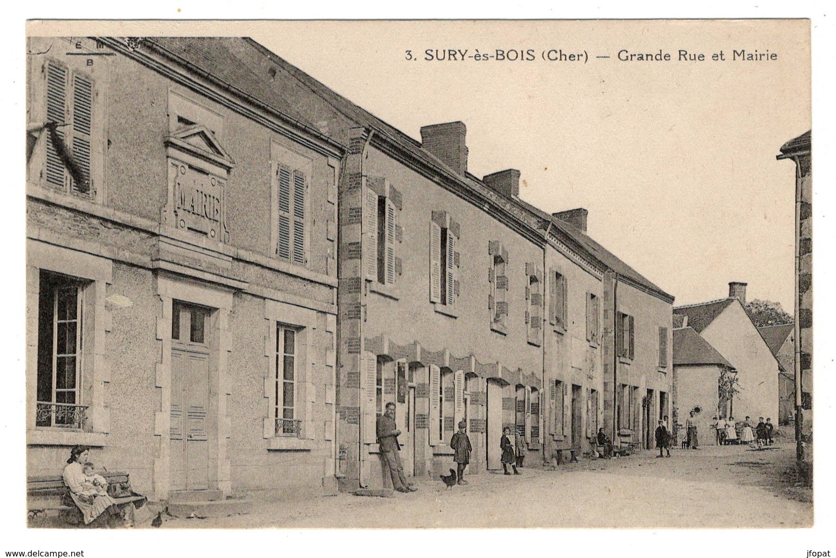18 CHER - SURY ES BOIS Grande Rue Et Mairie - Sury-près-Léré